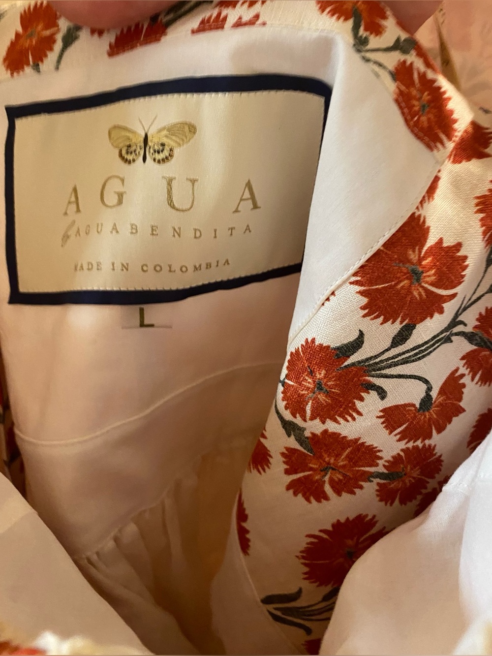Agua by Agua Bendita 🌹❤️ Sweet Red Floral Minidress ❤️🌹 Size large - Picture 4 of 16